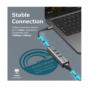 PROMATE MULTI-PORT HUB WITH ETHERNET PORT