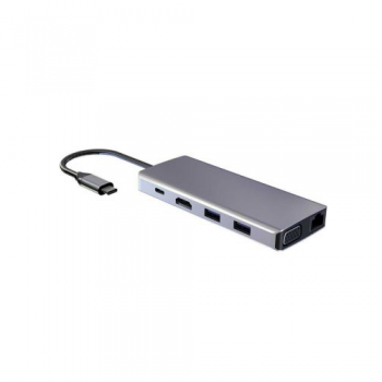 Powerology 11in1 USB-C Hub Ethernet HDMI VGA