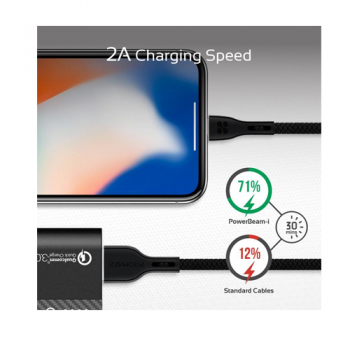 Durable Anti-Break High-Speed 2A Lightning Sync and Charge Cord with 1.2 Meter Tangle-Free Cable