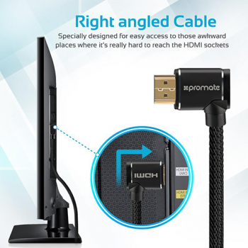 High Definition Right Angle 4K HDMI Audio Video Cable
