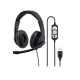 Hama 139924 HS-USB300 Stereo Wired On Ear Headset Black