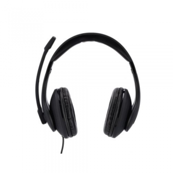 Hama 139924 HS-USB300 Stereo Wired On Ear Headset Black