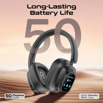 High-Definition Hybrid ANC Headphones with Detachable Magnetic LCD Touch Screen Controller.