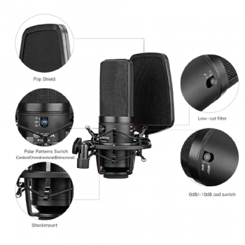 Professional large condenser microphone