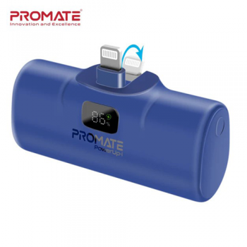 Promate Ultra-Compact Fast Charging Powerbank in-Built Lightning 20W 5000mah