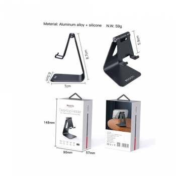 Yesido Mini Foldable Holder For Desktop Phone And Tablet Black