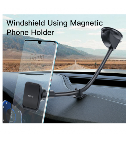 يسيدو مسند هاتف مغناطيسي بذراع طويلة للتثبيت على الزجاج الأمامي للسيارة 10سم