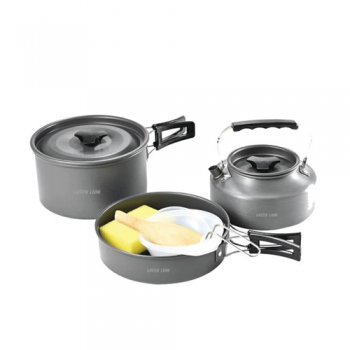 Green Lion 7 IN 1 Camping Cookware - Black