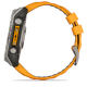 Garmin Fenix 8 Amoled – 51 mm Sapphire Titanium With A Spark Orange/Graphite Silicone Band Watch