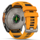 Garmin Fenix 8 Amoled – 51 mm Sapphire Titanium With A Spark Orange/Graphite Silicone Band Watch