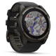 Garmin Fenix 8 – 51 mm Sapphire Carbon Gray Dlc Titanium With Black/Pebble Gray Silicone Watch