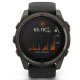 Garmin Fenix 8 – 51 mm Sapphire Carbon Gray Dlc Titanium With Black/Pebble Gray Silicone Watch