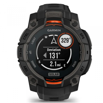 Garmin Instinct 3 45mm Solar Sports Watch (Black Dial and Black Band)