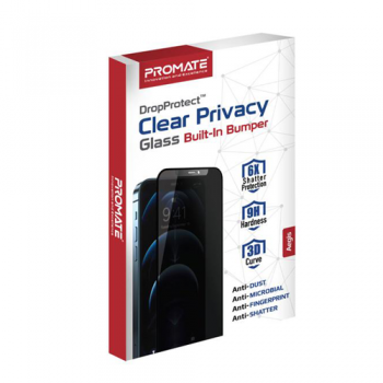 Clear Privacy 3D Glass with Built-in Bumper